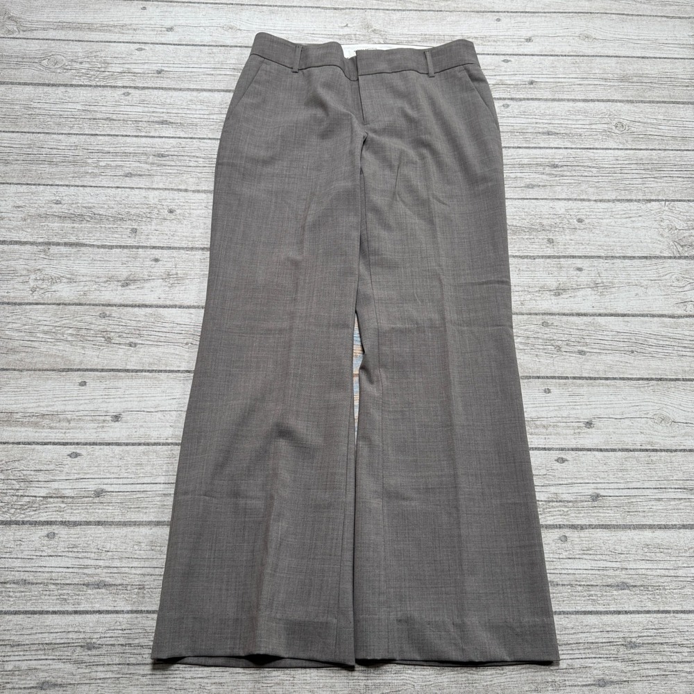 Banana Republic Dress Pants Women's 6 Gray Martin Fit Wide Leg Tailored Trousers